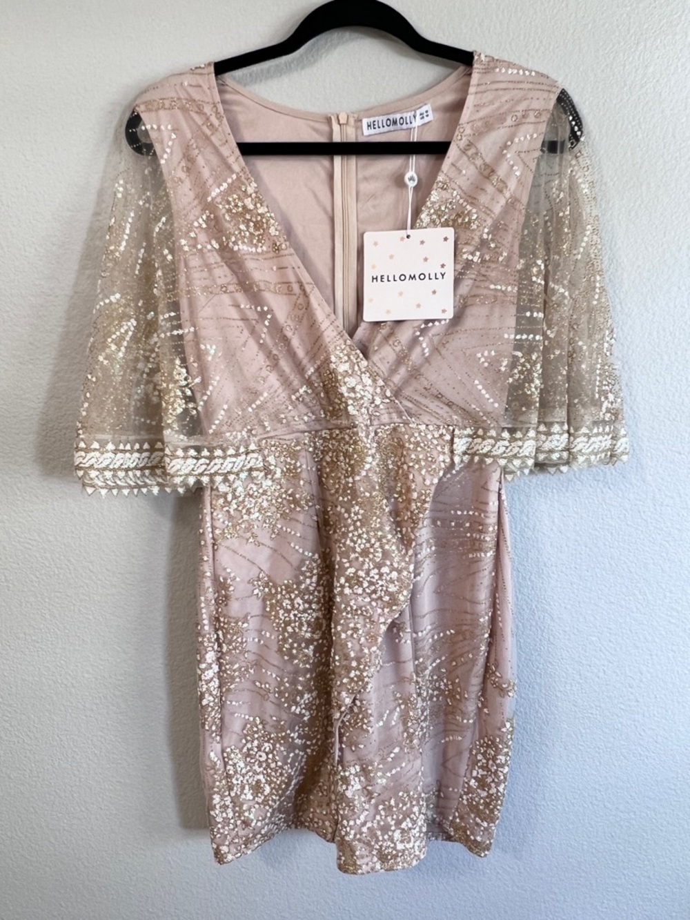 Hello Molly Evening Sun Dress in Champagne